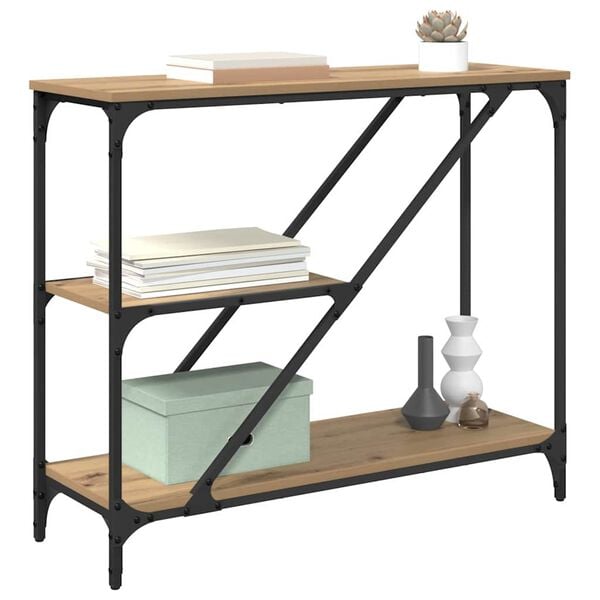 vidaXL Console Table Artisan Oak 88.5 x 30 x 75 cm Engineered Wood