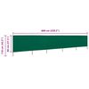 vidaXL 5-panel Wind Screen Fabric 600x80 cm Green