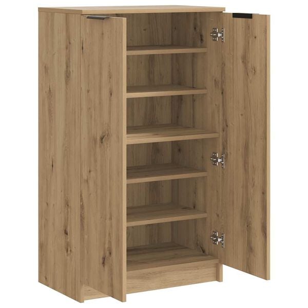 vidaXL Shoe Cabinet Artisian Oak 59x35x100.5 cm Engineered Wood