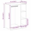 vidaXL Wardrobe with Shelf with Storage Old Wood 77 x 48 x 102 cm