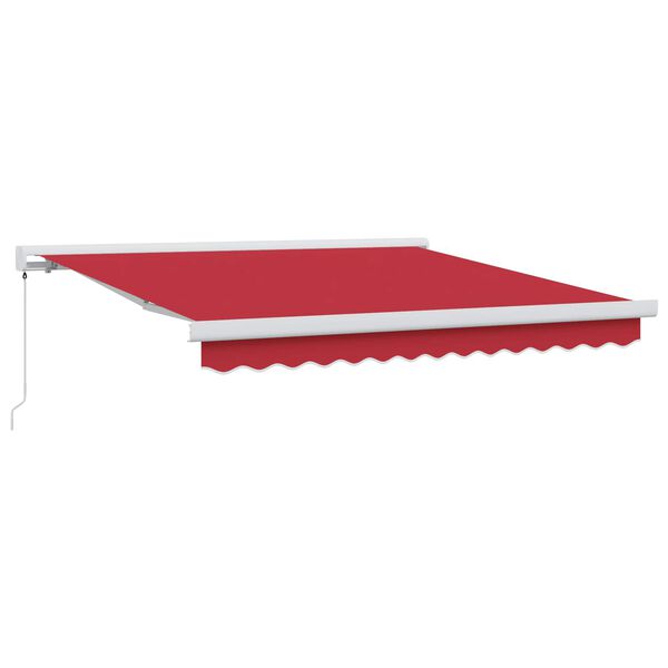 vidaXL Retractable Awning Red 350 x 250 cm Fabric and Metal