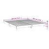 vidaXL Bed Frame without Mattress High Gloss White 180x200 cm Super King