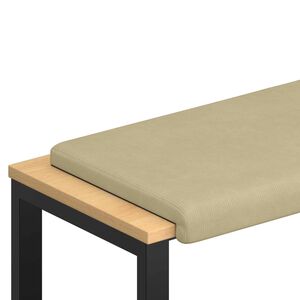 vidaXL Bench Cushion Corduroy Grey Green Depth 35 cm