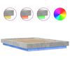 vidaXL Bed Frame with LED Lights without Mattress Concrete Grey 140x190cm