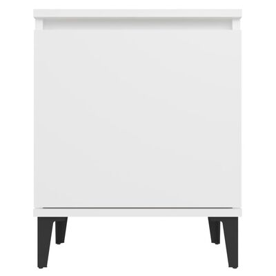 vidaXL Bed Cabinet with Metal Legs Concrete Grey 40x30x50 cm