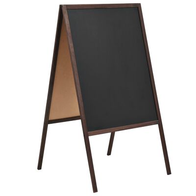 vidaXL Double-sided Blackboard Cedar Wood Free Standing 60x80 cm