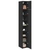 vidaXL Slim Storage Cabinet Black 30x42.5x225 cm Engineered Wood