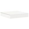 vidaXL Sandpit with Cover White 111x111x19.5 cm Solid Wood Pine