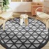 vidaXL Outdoor Carpet ARAKIL Black Ø200 cm PP