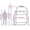 vidaXL Shower Tent Folding Grey and Orange 160 x 160 x 227 cm Steel