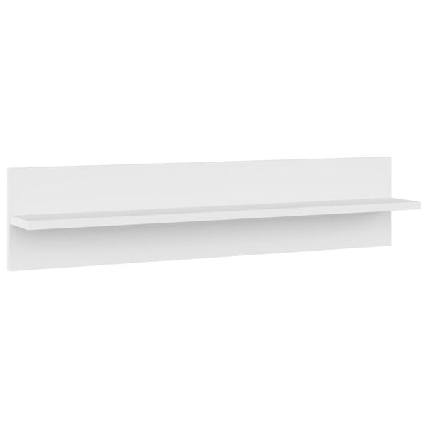 vidaXL Wall Shelf 2 pcs White 80x11.5x18 cm Engineered Wood