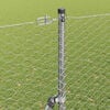 vidaXL Fence Post Silver 50 x 1.6 m (36 mm mesh) Steel