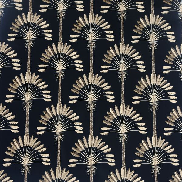 DUTCH WALLCOVERINGS Wallpaper Palm Palace Black and Gold