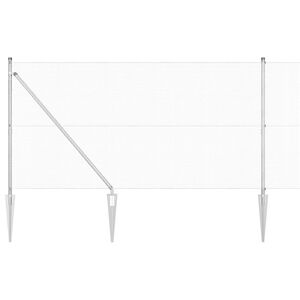 vidaXL Fence Post Silver