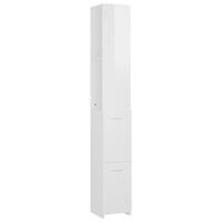 vidaXL Bathroom Cabinet High Gloss White 25x26.5x170 cm Engineered Wood