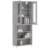 vidaXL Highboard Grey Sonoma 69.5x34x180 cm Engineered Wood