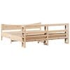 vidaXL Bed Frame with Headboard 200x200 cm Solid Wood Pine