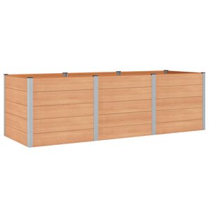 vidaXL Garden Raised Bed Brown 300 x 100 x 91 cm WPC and Aluminium