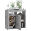 vidaXL Sideboard with LED Lights Concrete Grey 80x35x75 cm
