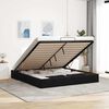 vidaXL Ottoman Bed Frame No Mattress Black Super King Velvet