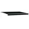 vidaXL Manual Retractable Awning Black 4 x 3 m