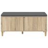 vidaXL Hall Bench with Cushion with Door Sonoma Oak 100 x 38 x 46 cm