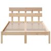 vidaXL Bed Frame with Headboard Brown 120 x 200 cm Solid Pine wood