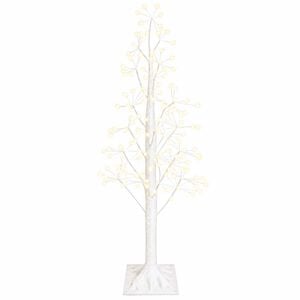 vidaXL Starburst Christmas Tree White 17 x 17 x 120 cm Plastic