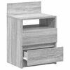 vidaXL Bedside Cabinet with 2 Drawers Grey Sonoma 40x33x60 cm