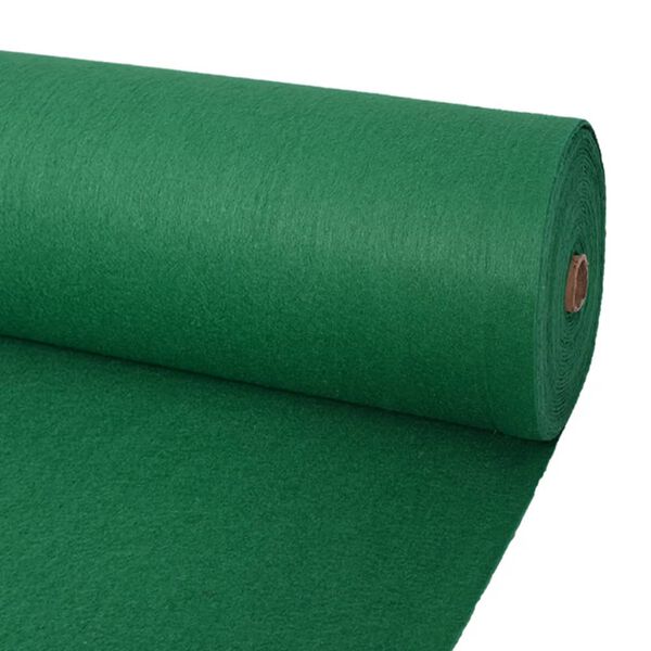 vidaXL Exhibition Carpet Plain 1x24 m Green