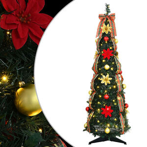 vidaXL Artificial Christmas Tree with 50 LEDs Green 125 cm PVC
