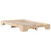 vidaXL Bed Frame Natural 140 x 190 cm Solid Pine Wood