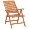 vidaXL Reclining Garden Chairs 2 pcs Solid Teak Wood