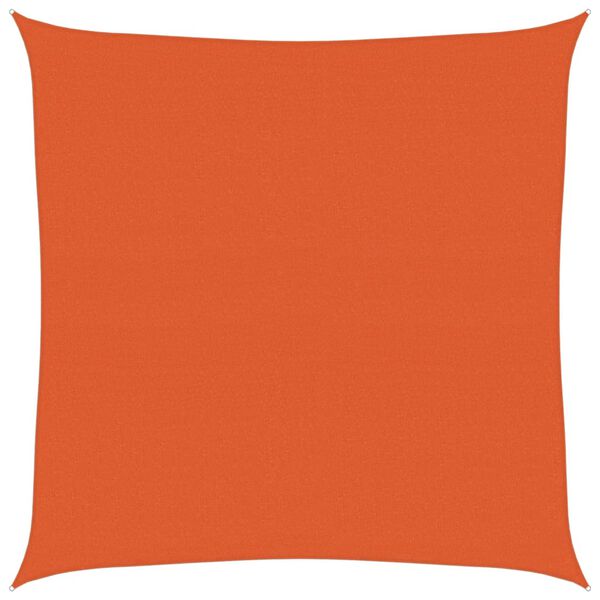 vidaXL Sunshade Sail 160 g/m&sup2; Square Orange 6x6 m HDPE
