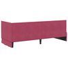 vidaXL Corner Bed Frame with Headboard Wine Red 80 cm x 200 cm Velvet
