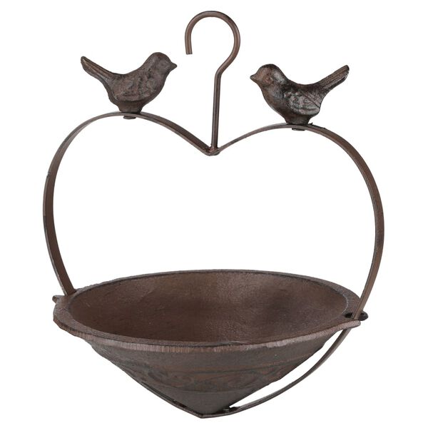 HI Bird Feeder Heart Shape 22 cm Brown