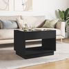 vidaXL Coffee Table with Infinity LED Black 70x50x50 cm