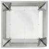 vidaXL Garden Planter Silver 50 x 50 x 15 cm Galvanised Steel