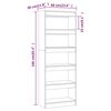 vidaXL Book Cabinet/Room Divider Black 60x30x166 cm Engineered Wood