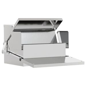 vidaXL Chicken Treadle Feeder Silver 50 x 40 x 29 cm 2 kg