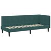 vidaXL Corner Bed Frame Dark Green 80 cm x 200 cm Velvet