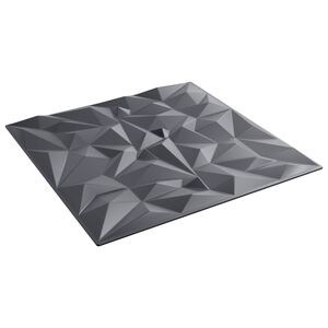 vidaXL Wall Panels 12 pcs 50 x 50 cm Amethyst Grey XPS Foam