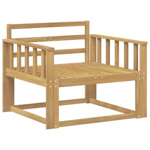 vidaXL Outdoor Middle Sofa Solid Acacia Wood White