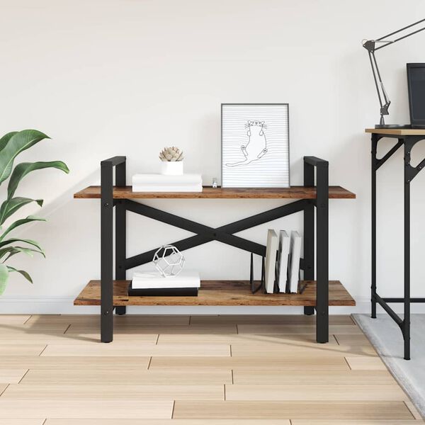 vidaXL Bookshelf Old Wood 100 x 33.5 x 64 cm Engineered Wood