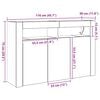 vidaXL Sideboard Old Wood 116 x 30 x 75 cm Engineered Wood