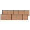 vidaXL Fence Panel 10 pcs WPC and Aluminium Brown
