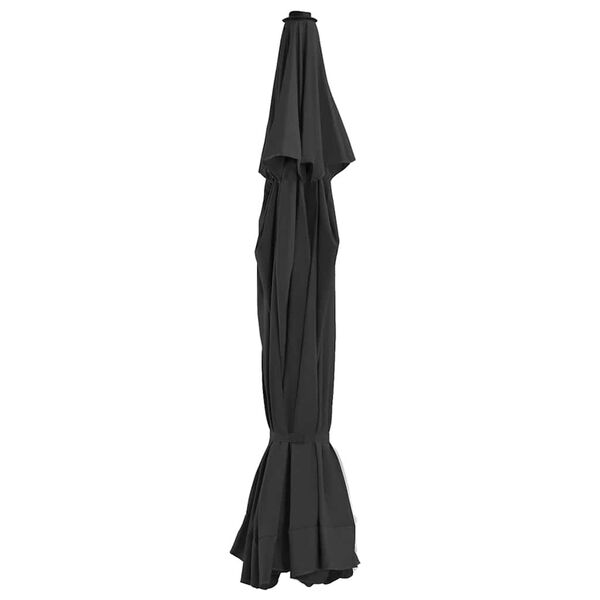 vidaXL Replacement Fabric for Outdoor Parasol Black 515 cm
