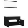 vidaXL Bathroom Furniture Set Black Engineered Wood