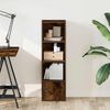 vidaXL Bookcase Smoked Oak 31x24x102 cm Engineered Wood
