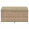 vidaXL Garden Storage Box Beige 110x50x58 cm Poly Rattan